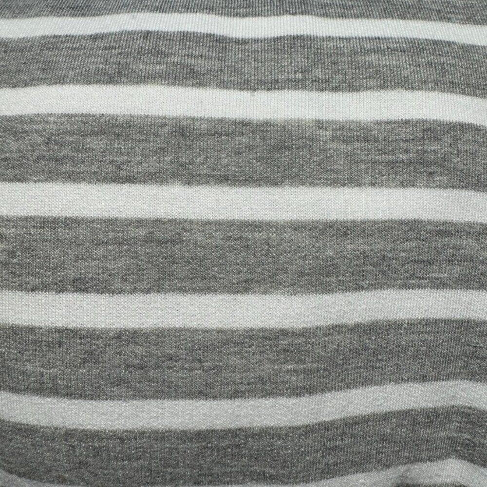 LANE BRYANT Size 18-20 Striped Gray White Casual Ruffle sleeves Shirt Dress - Picture 6 of 9